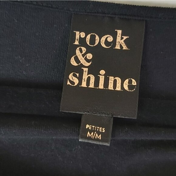 Rock & Shine Sequin Short Sleeve Top Black M - Picture 5 of 10